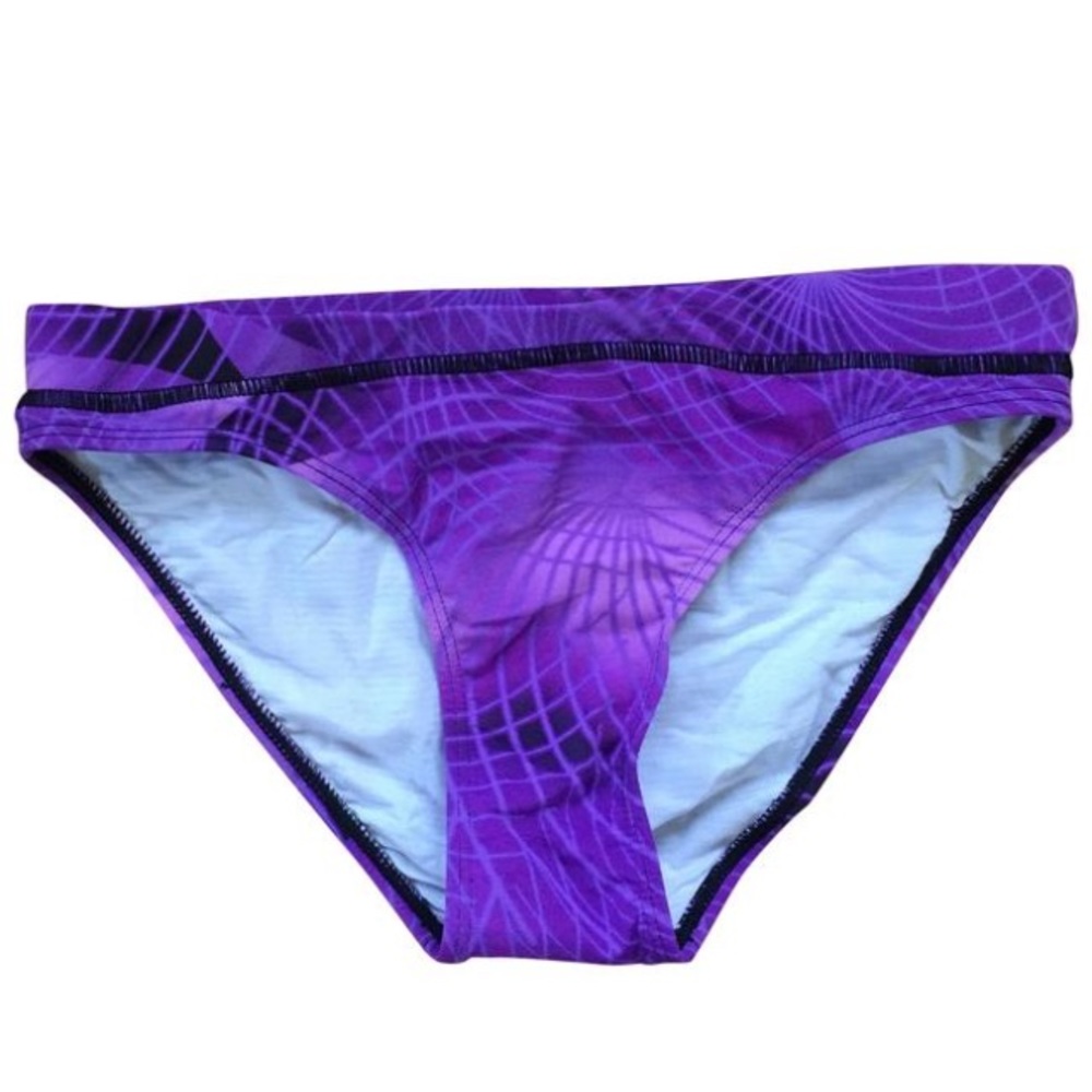 Bright Purple Racing Swimming Bikini Bottom Sporty